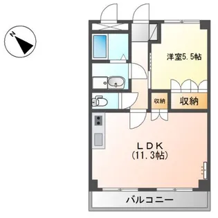 テンプルリバー2番館【1階】の間取り