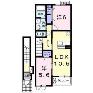 エスポワール【2階】の間取り