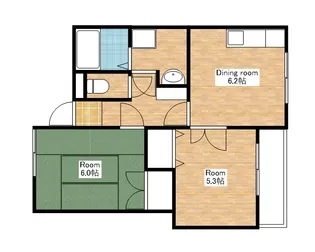 滋賀県近江八幡市鷹飼町北4丁目【アパート】の間取り