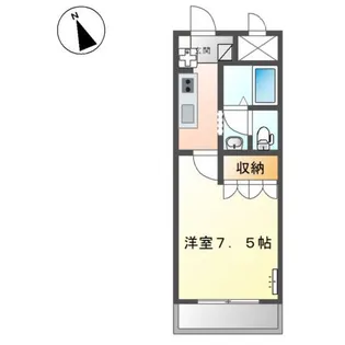 サンハイツオクヤマⅡ【2階】の間取り