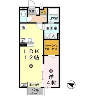 モナリエイースト【2階】の間取り