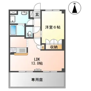 メゾン トレント【1階】の間取り
