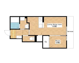 滋賀県野洲市行畑【アパート】の間取り