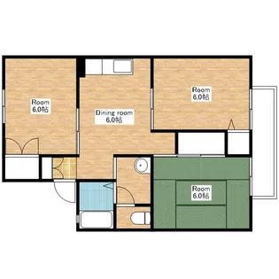 滋賀県近江八幡市中村町【アパート】の間取り