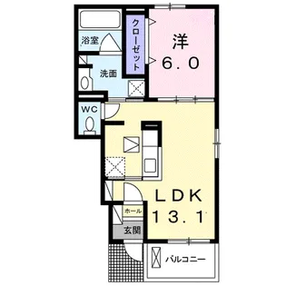メディカル・中小路南Ⅰ【1階】の間取り