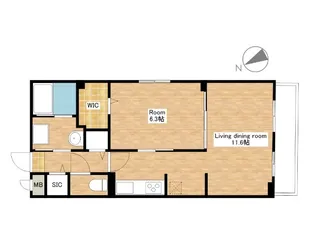 滋賀県野洲市妙光寺【アパート】の間取り