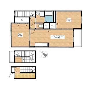 ベストウォール篠原【3階】の間取り