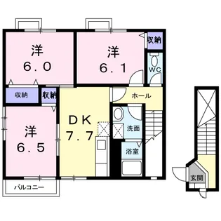 エメ シャンブルⅠ【2階】の間取り