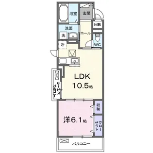 フルール近江【1階】の間取り