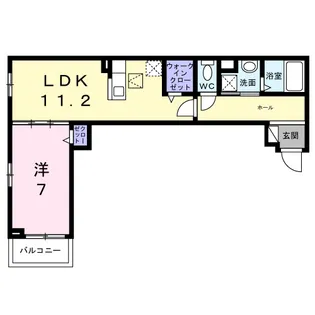 ウエスト レイク【1階】の間取り