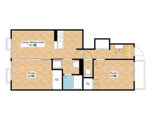 リクデロワ C【1階】の間取り