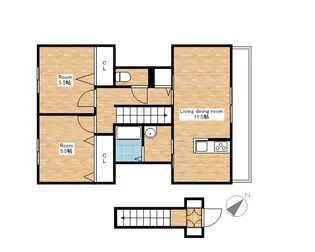 クラヴィエグロウⅡ【2階】の間取り