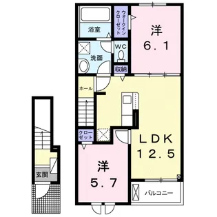 モマン ドゥ マノワール【2階】の間取り