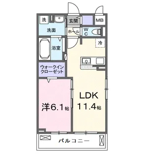 リ ルーム 東近江【3階】の間取り