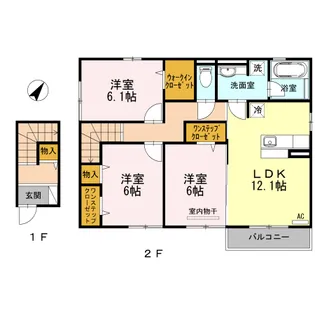 リヴェル ドミール【201号室】の間取り