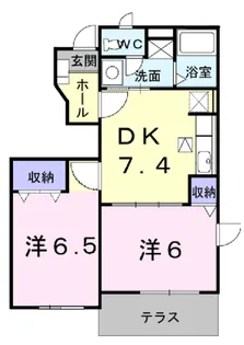 ラ ペジーブルⅠ【1階】の間取り