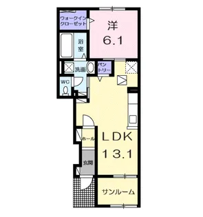 聖和町アパート【1階】の間取り