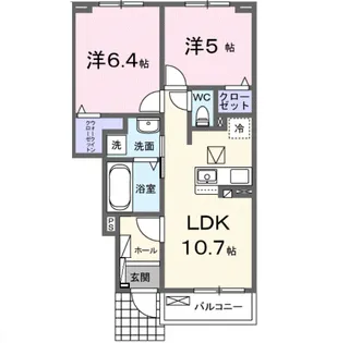 ブリーゼ メゾンⅡ【1階】の間取り