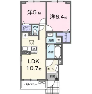 ブリーゼ メゾンⅡ【1階】の間取り