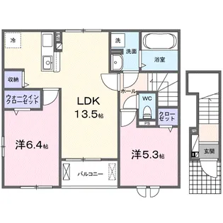 外町アパート【2階】の間取り