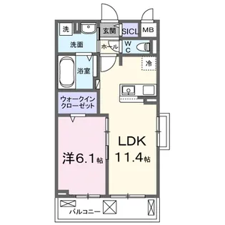 フルール近江【2階】の間取り