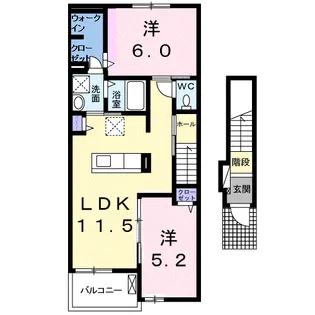 パラシオⅡ【2階】の間取り