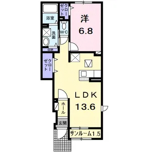 ノイエスレーベン【1階】の間取り