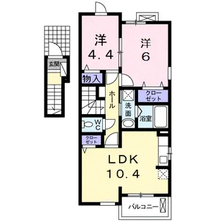 ヴィ アン ヴィ【2階】の間取り
