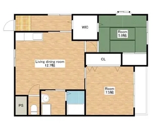 スリーパイン【2階】の間取り