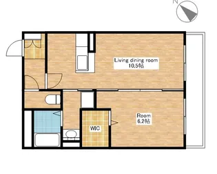 1LDKの間取り画像