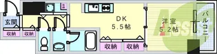 Verde与古道【6階】の間取り