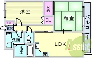 グッドヴィレッジ一番館【2階】の間取り