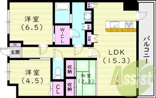La Douceur西宮北口【6階】の間取り