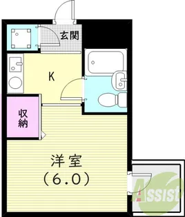 キューブ武庫川Ⅵ【5階】の間取り
