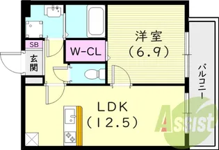 COLN KURAKUEN WEST【2階】の間取り