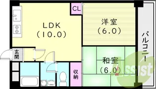 クレール武庫之荘【2階】の間取り