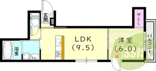シックピエス西宮北口【3階】の間取り