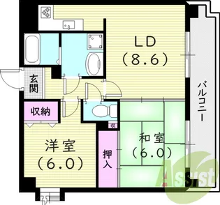 シティオボヌール【2階】の間取り