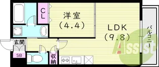 ヴィラージュ M【3階】の間取り