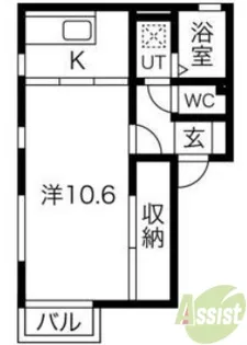 クライネブルーメ【1階】の間取り