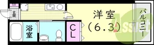 ダイドーメゾン阪神西宮駅前【4階】の間取り