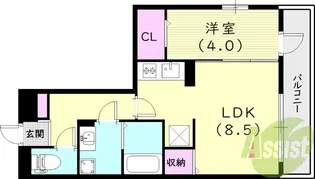 アーバンハイツ段上【2階】の間取り