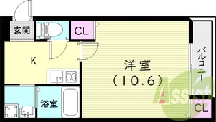 フジパレス西宮能登Ⅱ番館【2階】の間取り
