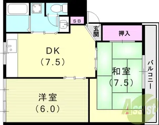 レジデンス熊野【3階】の間取り