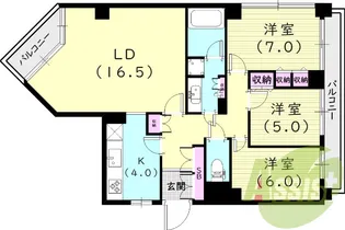 甲子園口ガーデンホームズ【2階】の間取り