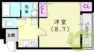 フジパレス西宮能登【3階】の間取り
