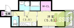 ロータスコートⅢ【1階】の間取り