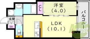 リエール武庫之荘【6階】の間取り