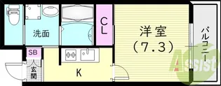 ステラハウス鳴尾【5階】の間取り