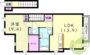ブルージュ松園【2階】の間取り